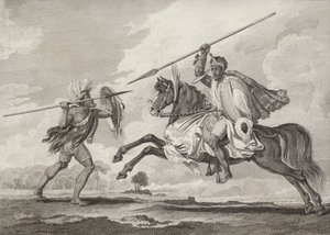 Fit Aurari Zogo Attacking a Foot Soldier, Ethiopia by Henry Salt