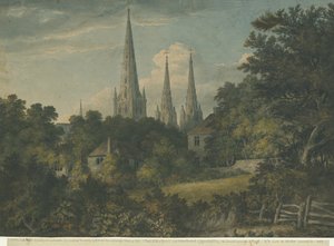 Lichfield Cathedral - North East View by Henry Salt