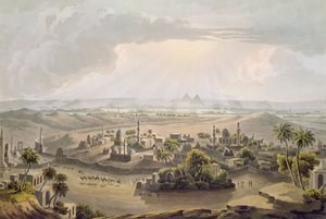 The Pyramids at Cairo, Engraved by Daniel Havell