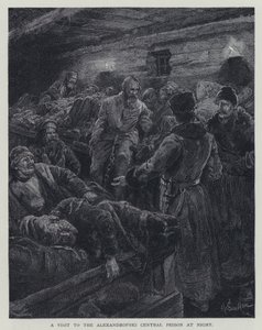 A visit to the Alexandrofski Central Prison at Night by Henry Sandham