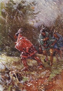 On the War Trail in Winter by Henry Sandham