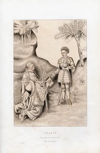 Lydgate Presenting His Book to the Earl of Salisbury, 1426, 1843 by Henry Shaw