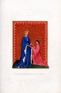 Occleve Presenting His Book to Henry V
