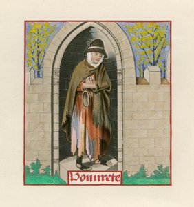 Poverty, from the Romance of the Rose, in the British Museum, Harl M S 4425 by Henry Shaw