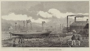 Launch of HMS Tourmaline at Middlesborough-on-Tees by Henry Spernon Tozer