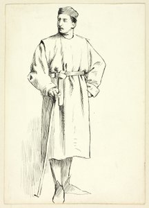 Standing Man Holding Stick, Hand on Hip by Henry Stacy Marks