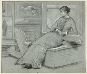 Woman Resting on a Platform