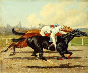 Galilee, Dobbins and Domino Running in the Futurity Stakes, Belmont Park by Henry Stull