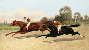 The Great $1,000 Match - Entering the Last Furlong by Henry Stull