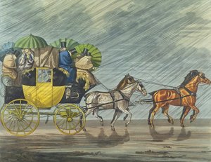 A Bath Coach, Aquatinted by George Hunt (fl.1820-40) Published 1820 by Henry Thomas Alken