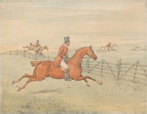 Going at a Rank of Hurdles with Temper and Resolution by Henry Thomas Alken