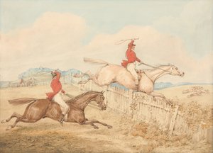 Jumping a Wooden Fence by Henry Thomas Alken