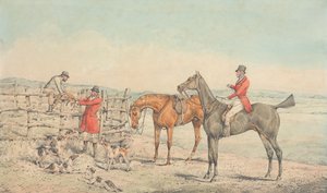 The Death: The Fox Hoist to a Fence by Henry Thomas Alken
