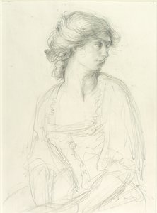 Half-length Study of a Seated Girl