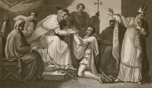 Submission of John, engraved by Delatre, illustration from David Hume