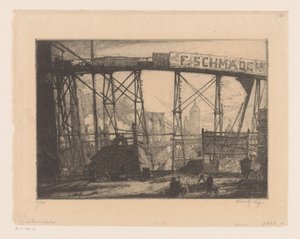 View of New York from a Workshop by Henry Wilfrid Deville (signed by artist)