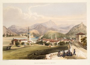 Irun, with Mount San Martial and the Bridge of Capauchinos, from Sketches of Scenery in the Basque Provinces of Spain, with a Selection of National Music, pub. 1838