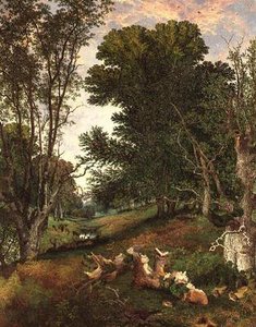 Towards Evening in the Forest by Henry William Banks Davis