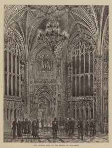 The Central Hall of the Houses of Parliament by Henry William Brewer