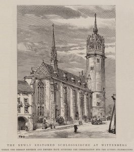 The Newly Restored Schlosskirche at Wittenberg by Henry William Brewer