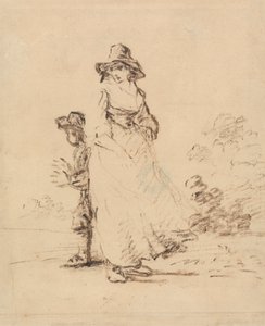 A Country Boy and Girl by Henry William Bunbury