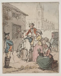 Scene Outside an Inn by Henry William Bunbury