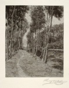A Path to Longpre (French Landscape) by Henry Wolf