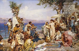 Phryne at the Festival of Poseidon, God of the Seas by Henryk Siemieradzki