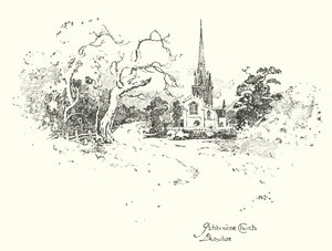 Ashbourne Church, Derbyshire by Herbert (after) Railton