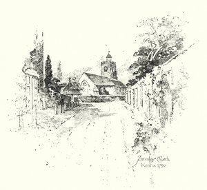 Bromley Church, Kent, in 1790 by Herbert (after) Railton