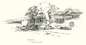 Chatsworth, Derbyshire, in 1775 by Herbert (after) Railton