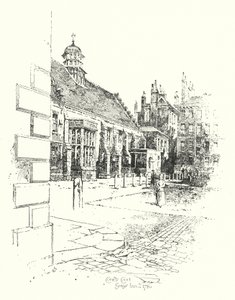 Coney Court, Grays Inn, in 1780 by Herbert (after) Railton