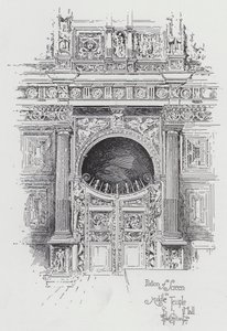 Portion of Screen in Middle Temple Hall by Herbert (after) Railton
