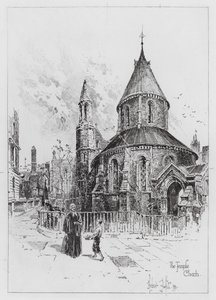The Temple Church by Herbert (after) Railton