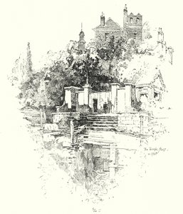 The Temple Stairs, London, in 1790 by Herbert (after) Railton