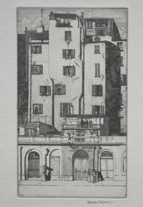 Tall Houses, Menton by Herbert Gordon Warlow