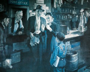 The spectacle provider in the late 1800s, advertising for the American Optical Company by Herbert Morton Stoops