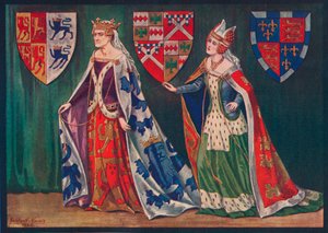 Margaret, Princess of Wales, 1410. Joice, Lady Tiptoft, 1460, 1926 by Herbert Norris