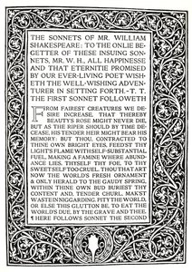 Riccardi Press: Page from Sonnets of Shakespeare by Herbert Percy Horne