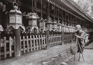 A Pilgrim at the Kasuga Temple, Nara by Herbert Ponting