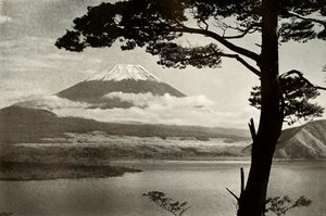 Fuji from Lake Motosu, 1910 by Herbert Ponting