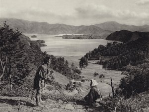 Japan in 1920s: Lake Kawaguchi