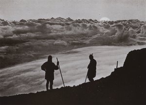 Sunset from the Summit of Fuji by Herbert Ponting