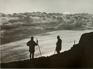 Sunset from the Summit of Fuji by Herbert Ponting