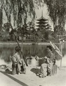 The Nara Pagoda by Herbert Ponting