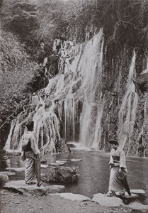 The Waterfall of Falling Jewels at Yumoto by Herbert Ponting