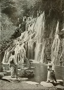 The Waterfall of Falling Jewels at Yumoto, 1910 by Herbert Ponting