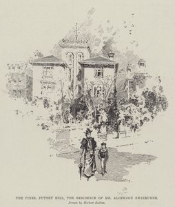 The Pines, Putney Hill, the Residence of Mr. Algernon Swinburne by Herbert Railton