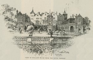 View of Holland House from the South Terrace by Herbert Railton
