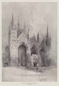 West Front of Peterborough Cathedral by Herbert Railton